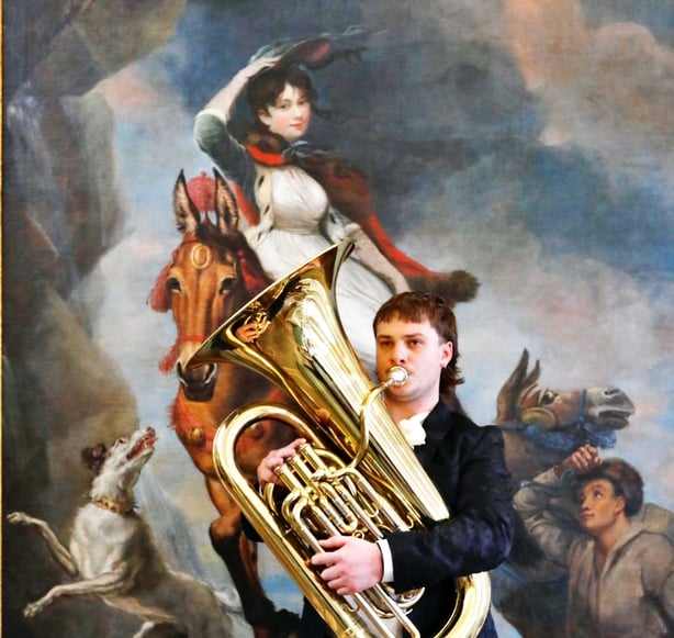 Adam Buttimer with trombone