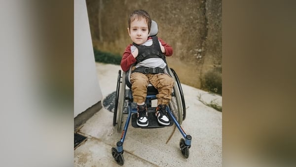 Picture shows Harvey Morrison Sherratt, who had spina bifida and scoliosis.