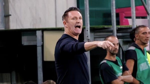 BUDAPEST, HUNGARY - JULY 30: Robbie Keane, head coach of Ferencvarosi TC reacts during the UEFA Champions League second qualifying round second leg match between Ferencvarosi TC and FC Noah at Groupama Arena on July 30, 2025 in Budapest, Hungary. (Photo b