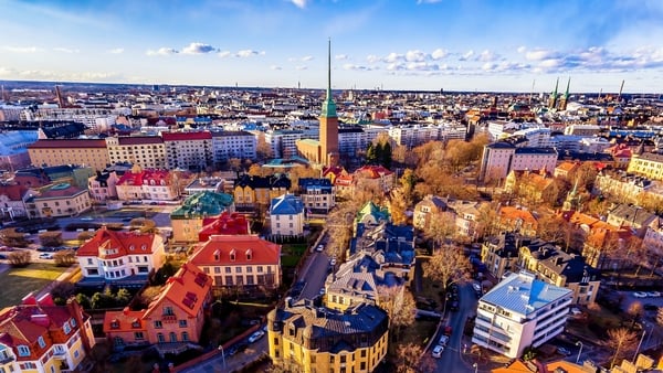 This picture shows how Helsinki city look from drone. The aerial view of helsinki shows thats it look vey colorful from sky.