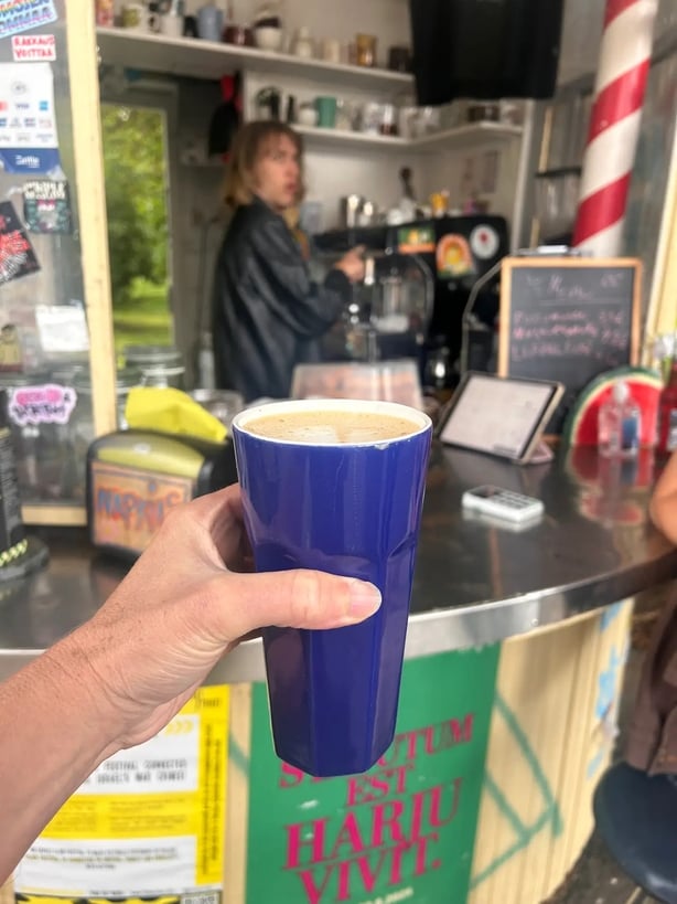 A coffee at Kapylan Kiska kiosk (Sarah Marshall/PA)
