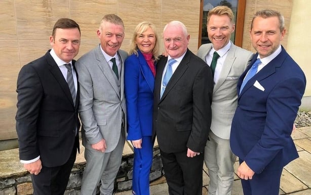 Ciarán Keating pictured with members of his family