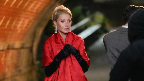 Gwyneth Paltrow on the set of Marty Supreme in New York
