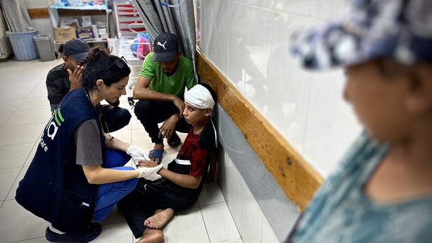 KHAN YUNIS, GAZA - AUGUST 13: Palestinian-American emergency room (ER) nurse Amanda Nasser works hard to save lives at Nasser Hospital, where she started volunteering about a month ago in Khan Yunis, Gaza on August 13, 2025. Nasser stated that a large number of wounded people arrive at the hospital 
