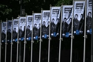 Flags at Oasis gig