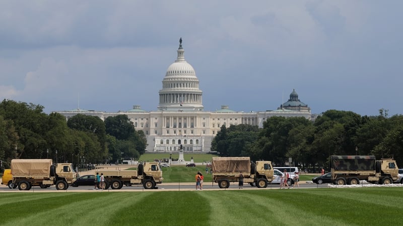 800 National Guard troops are now in Washington, the Pentagon said