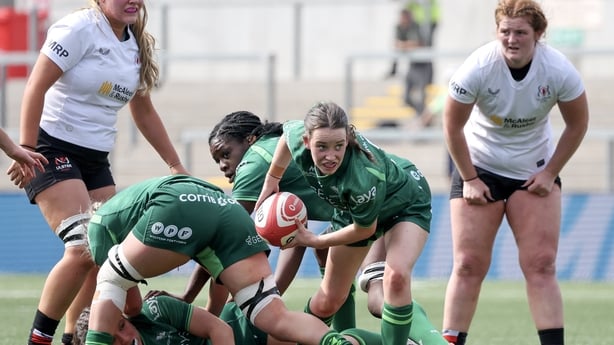 31 August 2024; Grainne Moran of Connacht during the Vodafone Women�s Interprovincial Championship third place play-off match between Ulster and Connacht at the Kingspan Stadium in Belfast. Photo by John Dickson/Sportsfile