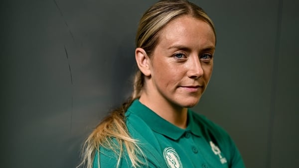 14 August 2025; Stacey Flood poses for a portrait during an Ireland Women Rugby media conference at the IRFU High Performance Centre in Dublin. Photo by David Fitzgerald/Sportsfile