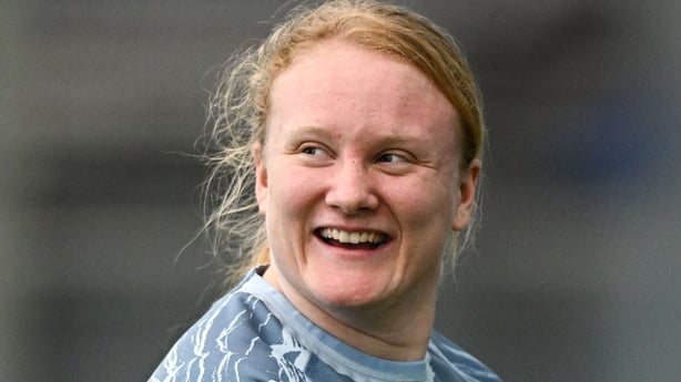 27 March 2025; Aoife Wafer during an Ireland Women's Rugby squad training session at the IRFU High Performance Centre in Dublin. Photo by Seb Daly/Sportsfile