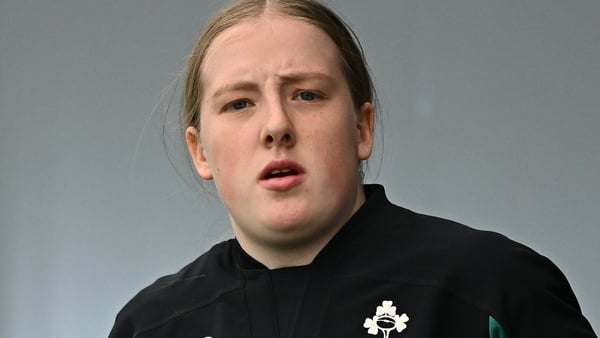 27 March 2025; Beth Buttimer during an Ireland Women's Rugby squad training session at the IRFU High Performance Centre in Dublin. Photo by Seb Daly/Sportsfile