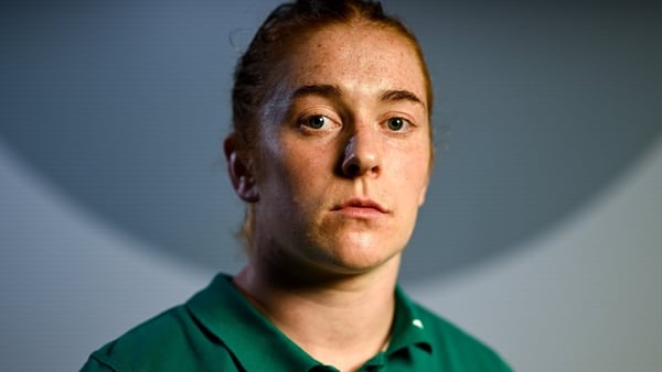 6 August 2025; Niamh O'Dowd poses for a portrait during an Ireland Women Rugby media conference at the IRFU High Performance Centre in Dublin. Photo by David Fitzgerald/Sportsfile