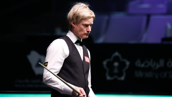 JEDDAH, SAUDI ARABIA - AUGUST 15: Neil Robertson of Australia reacts in the Semifinal match against Elliot Slessor of England on day 8 of the Saudi Arabia Masters 2025 at Green Halls on August 15, 2025 in Jeddah, Saudi Arabia. (Photo by Tai Chengzhe/VCG v