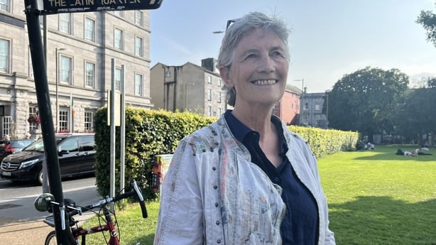 Catherine Connolly in Eyre Square