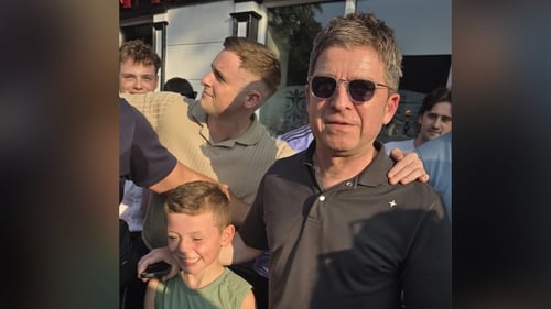 Eight-year-old Conor Healy met his idol Noel Gallagher on Friday in Maynooth