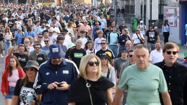 Oasis fans outside Croke Park in Dublin before Saturday's concert. Photo: Sasko Lazarov/© RollingNews.ie