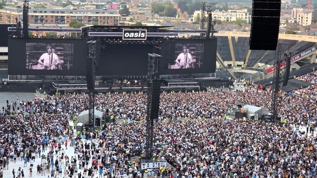 Richard Ashcroft on stage at Croke Park
