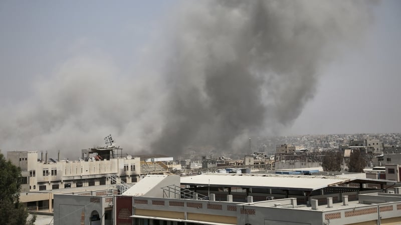 The aftermath of a strike on Khan Younis in southern Gaza