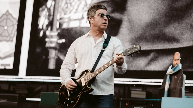 Noel Gallagher playing guitar in Croke Park Photo: Big Brother Recordings