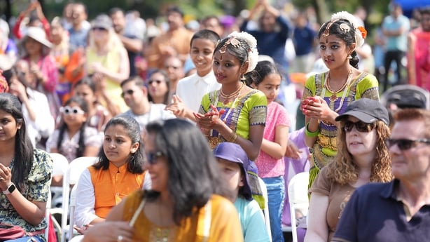 People enjoying the show during the India Day Festival at Merrion Square Park