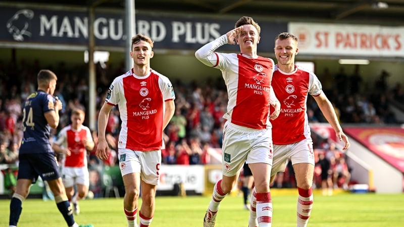 Chris Forrested scoring the second St Pat's goal