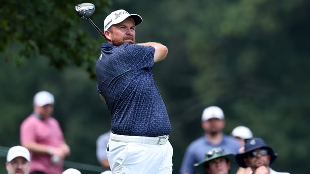 OWINGS MILLS, MARYLAND - AUGUST 16: Shane Lowry of Ireland plays his shot from the second tee during the third round of the BMW Championship 2025 at Caves Valley Golf Club on August 16, 2025 in Owings Mills, Maryland. (Photo by Kevin C. Cox/Getty Images)
