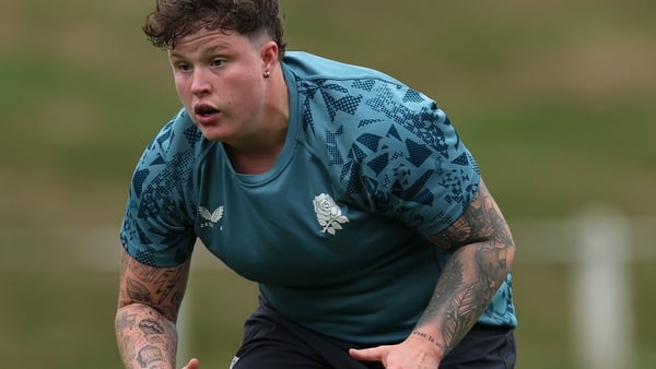 DURHAM, ENGLAND - AUGUST 18: England player Hannah Botterman in action during the England Red Roses media access at Durham City Rugby Club on August 18, 2025 in Durham, England. England face the USA in the opening Women's Rugby World Cup 2025 Pool A match
