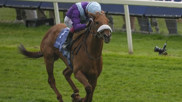 YORK, ENGLAND - MAY 15: Oisin Murphy riding See The Fire easily win The Al Basti Equiworld Dubai Middleton Fillies' Stakes at York Racecourse on May 15, 2025 in York, England. (Photo by Alan Crowhurst/Getty Images)