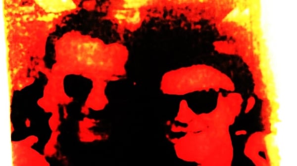 Painting of Irish singer Craig Walker and Morroccan singer Marc Hurtado