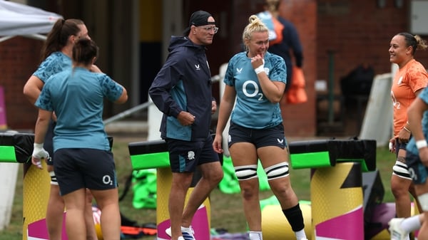 England coach John Mitchell and players ahead of 2025 Rugby World Cup