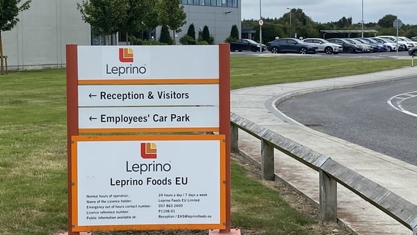 Company sign at front of Leprino cheese plant