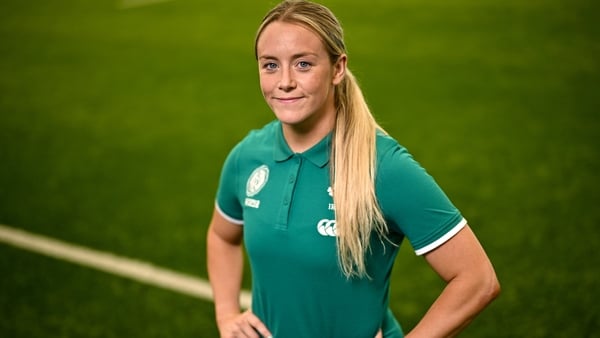 14 August 2025; Stacey Flood poses for a portrait during an Ireland Women Rugby media conference at the IRFU High Performance Centre in Dublin. Photo by David Fitzgerald/Sportsfile