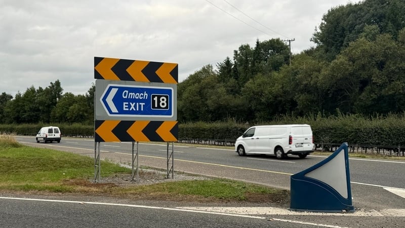 The incident happened at around 6.50am on the M8 Southbound at J18, Upper Riverstown.