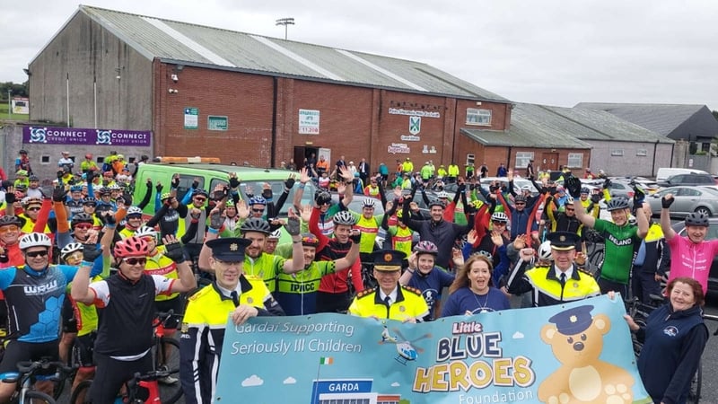 Garda Commissioner Drew Harris at the start line of the eighth edition of the charity cycle in 2023