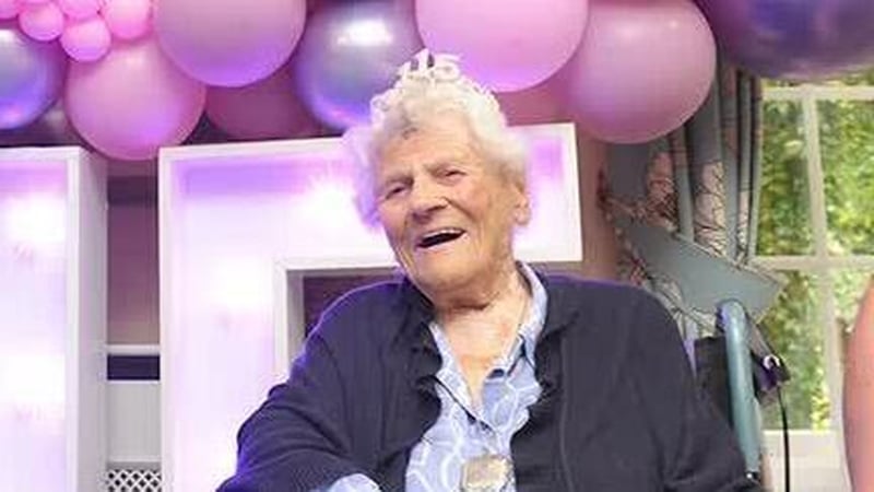 Ethel Caterham pictured celebrating her 115th birthday last year