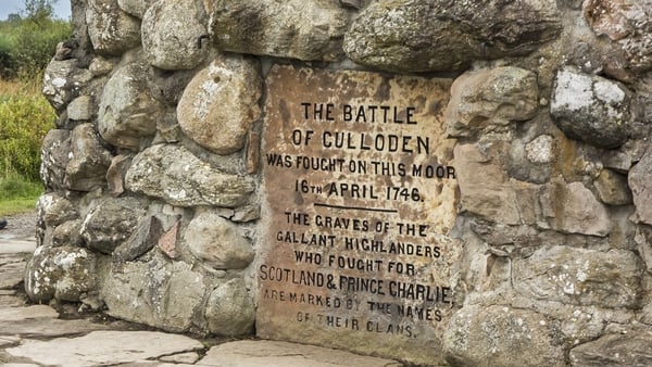 Memorial Cairn for fallen Jacobite soldiers on the Culloden Battlefield near Inverness