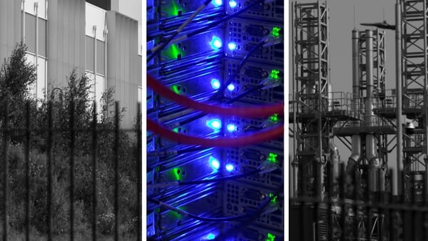 Composite image of data centres