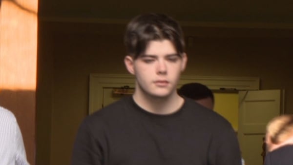 Nathan Hanlon walking out of court