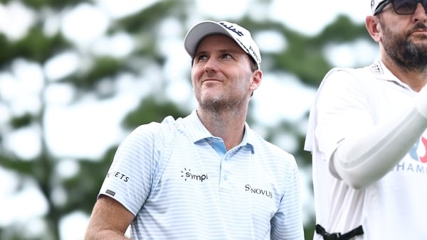 ATLANTA, GEORGIA - AUGUST 21: Russell Henley of the United States looks on from the 18th tee during the first round of the TOUR Championship 2025 at East Lake Golf Club on August 21, 2025 in Atlanta, Georgia. (Photo by Jared C. Tilton/Getty Images)