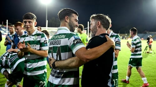 Stephen Bradley and Danny Mandriou after a job well done in the Azores