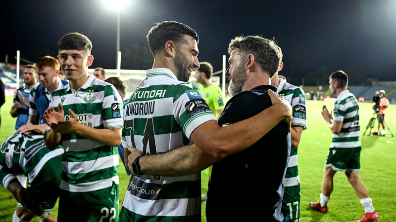 Stephen Bradley and Danny Mandriou after a job well done in the Azores