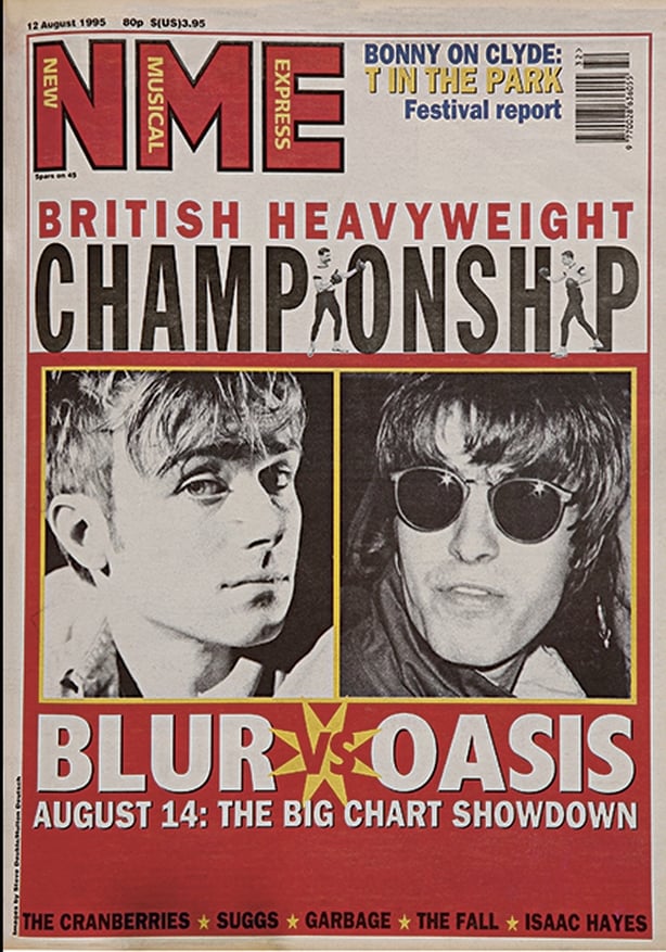 NME cover Aug 1995 Battle of Britpop Blur v Oasis