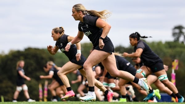 21 August 2025; Stacey Flood during an Ireland Women's Rugby squad training session at Towcestrians Sports Club in Towcester, England. Photo by Harry Murphy/Sportsfile
