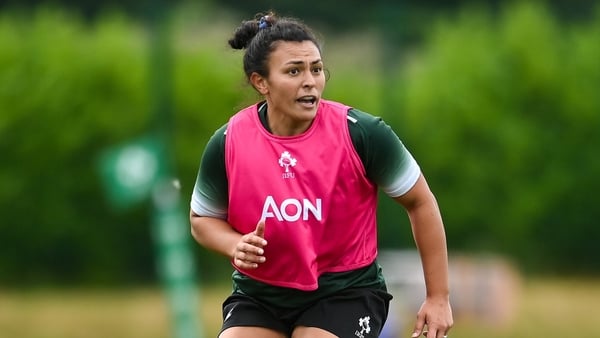 6 August 2025; Shannon Ikahihifo during an Ireland Women Rugby squad training session at the IRFU High Performance Centre in Dublin. Photo by David Fitzgerald/Sportsfile