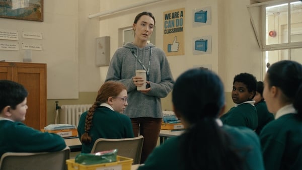 Maria (Saoirse Ronan) teaches her class in the film Bad Apples