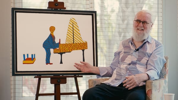 100 % billy connolly 16:9 2743 1542 Entertainment Undated handout photo issued by Castle Fine Art of Sir Billy Connolly with his artwork, Saturday Night. The comedian has spoken about being inspired by touring with Sir Elton John in the 1970s as he rel