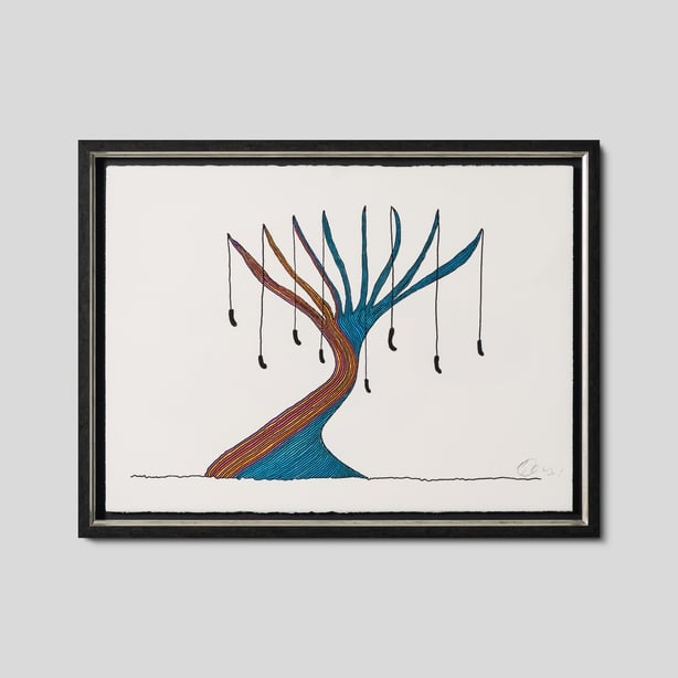 Undated handout photo issued by Castle Fine Art of Sir Billy Connolly's new artwork, Sausage Tree. The comedian has spoken about being inspired by touring with Sir Elton John in the 1970s as he releases new artwork. The 82-year-old has released four new limited edition works under his Born On A Rain