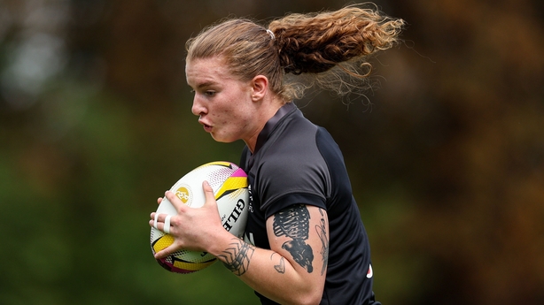 21 August 2025; Ruth Campbell during an Ireland Women's Rugby squad training session at Towcestrians Sports Club in Towcester, England. Photo by Harry Murphy/Sportsfile