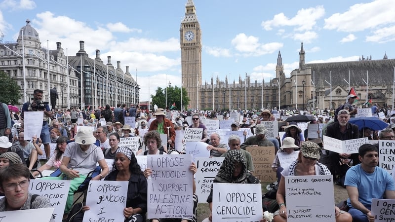 Supporters of Palestine Action taking part in a protest in London earlier this month