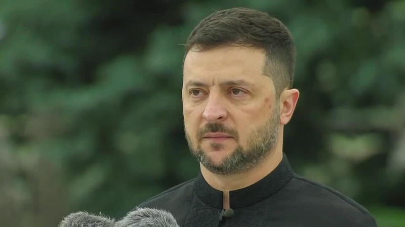 Volodymyr Zelensky was speaking on the eve of Ukraine's Independence Day and attended by the country's top officials