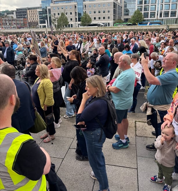 Protesters at Custom House Dublin